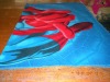 Lovely printed fleece blanket/100% polyester polar fleece blanket