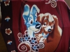 Lovely printed fleece blanket/polar fleece blanket