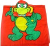 Lovely turtle printed kids hooded poncho towel