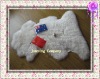 Lovely white warm longwool kid's rug