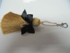 Luckly yellow decorative tassel with chain and hook