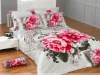 Luxuriant design splandid peony reactive printed 100% cotton bedding set