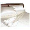 Luxury& Fashion White 4pcs Satain Sheet Set