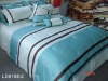 Luxury blue comforter set !! striped