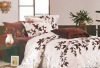 Luxury cotton polyester printed bed sheet set