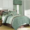 Luxury embroidery and pleat bedspread