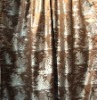 Luxury satin silk curtain, antique jacquard plants pattern silk curtain(B190082)