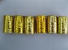 M type gold color metallic stripped yarn