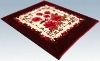 M197 super soft double bed flower deisgn printed 100% polyester mink blanket