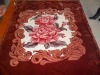 M213 super soft double bed flower deisgn printed 100% polyester mink blanket