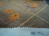 Machine Embroidered silk Dupioni