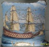 Magic oil painting embroidered cushion and pillow cover with competive price