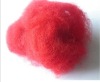 Manufacturers offer high tenacity andred  Polyester staple Fiber size in 1.5D*38MM