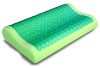 Memory foam pillow with cooling topper