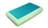 Memory foam pillow with cooling topper