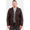 Men's Brown Racing Leather Jacket