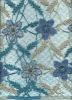 Mesh fabric water-soluble embroidery design with beads for dress