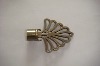 Metal curtain pole end