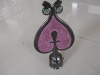 Metal curtain pole end cap and finial