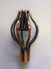 Metal pole finial in antique copper