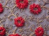 Metallic Satin Ribbon Embroidery Fabric