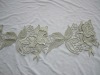 Metallic thread chemical lace embroidered fabric