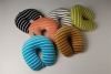 Microbeads stripes pattern u neck pillow