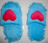 Microfiber chenille slipper with heart