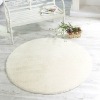 Microfiber shaggy rug (circle)