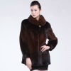 Mink fur coat with the latest design style