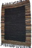 Modern bordered Leather rugs