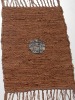 Modern woven leather rugs