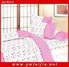 Morden style pink printed 100%polyester sheet set