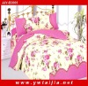 Morden style pink printed bedspreads and comforters satin