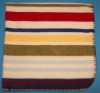 Multi Colored Stripes Polyester Fleece Blnaket
