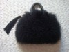Multicolor sheep fur bag with strap