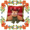 New!! 30cm Christmas Pillow Deer Throw Pillow Red, Green
