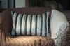 New Design Oblong Stripe Velvet Pillow Case