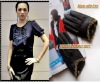 New Ladies Leather stylish short  gloves with exquisite lace  (Black)