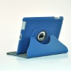 New and Hot Selling 360 degree Rotary Cross Pattern Leather Case for Apple's iPad2
