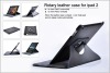 New and Hot Selling 360 degree Rotary Genuine Leather Case for Apple's iPad2