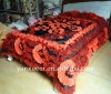 New arrival handmade Egyptian design ruffled bed cover set