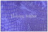 New croco purple leather for handbag use F356