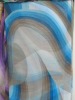 Nice blue 100% Polyester fabric /30D chiffon yoryu fabric
