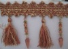 Nice color curtain plastic beaded tassel fringe