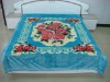 No.8006 blue polyester blanket 2ply