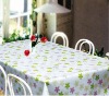 Non-woven backing printed oval table cloth