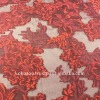 Nylon Cotton Red and Purple Chiffon Jacquard Fabric