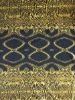 OE/spandex jersey fabric with gold foil print