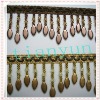 Olive shape beads tassel fringe for curtain